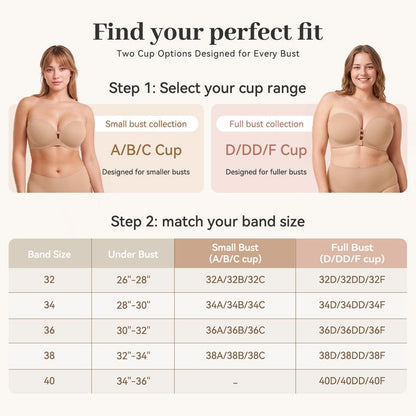 Swagfit Womens Strapless Front Closure Bra