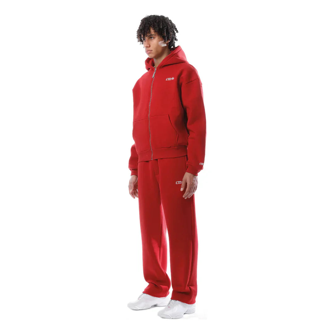 Tracksuit  zip-up red