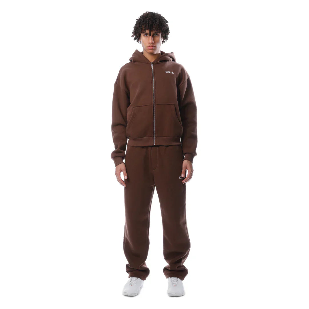 Tracksuit  zip-up brown