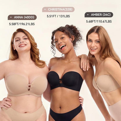 Swagfit Womens Strapless Front Closure Bra
